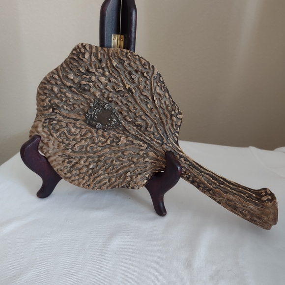 Antique Faux Antler Vanity Set with Sterling Cartouches - Picture 5 of 16